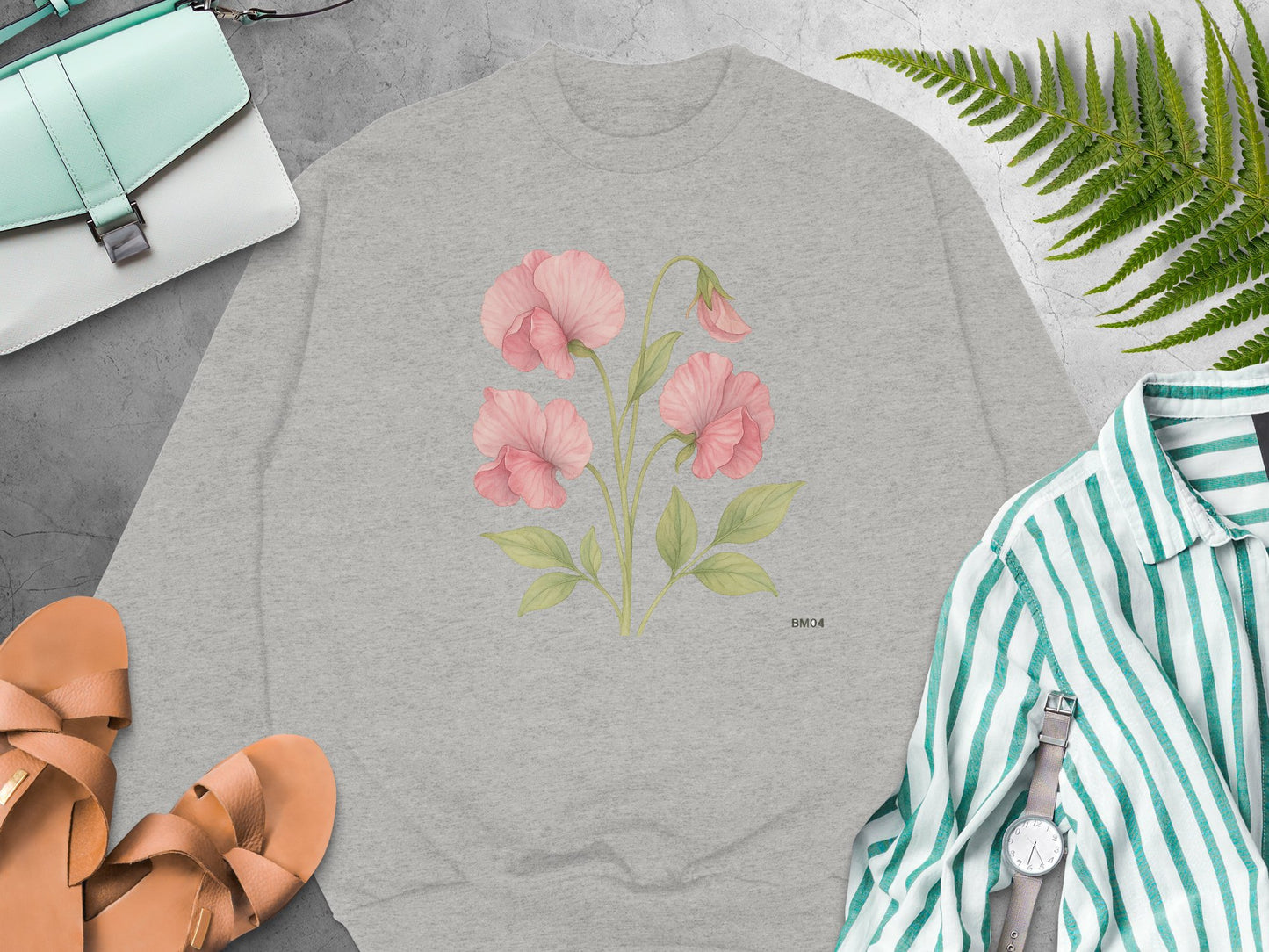 Beautiful Floral Design on Cozy Sweatshirt product