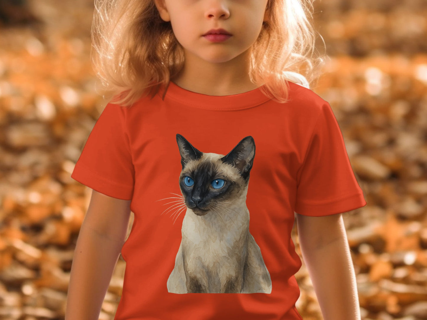Adorable Child's T-Shirt with Blue-Eyed Cat product type