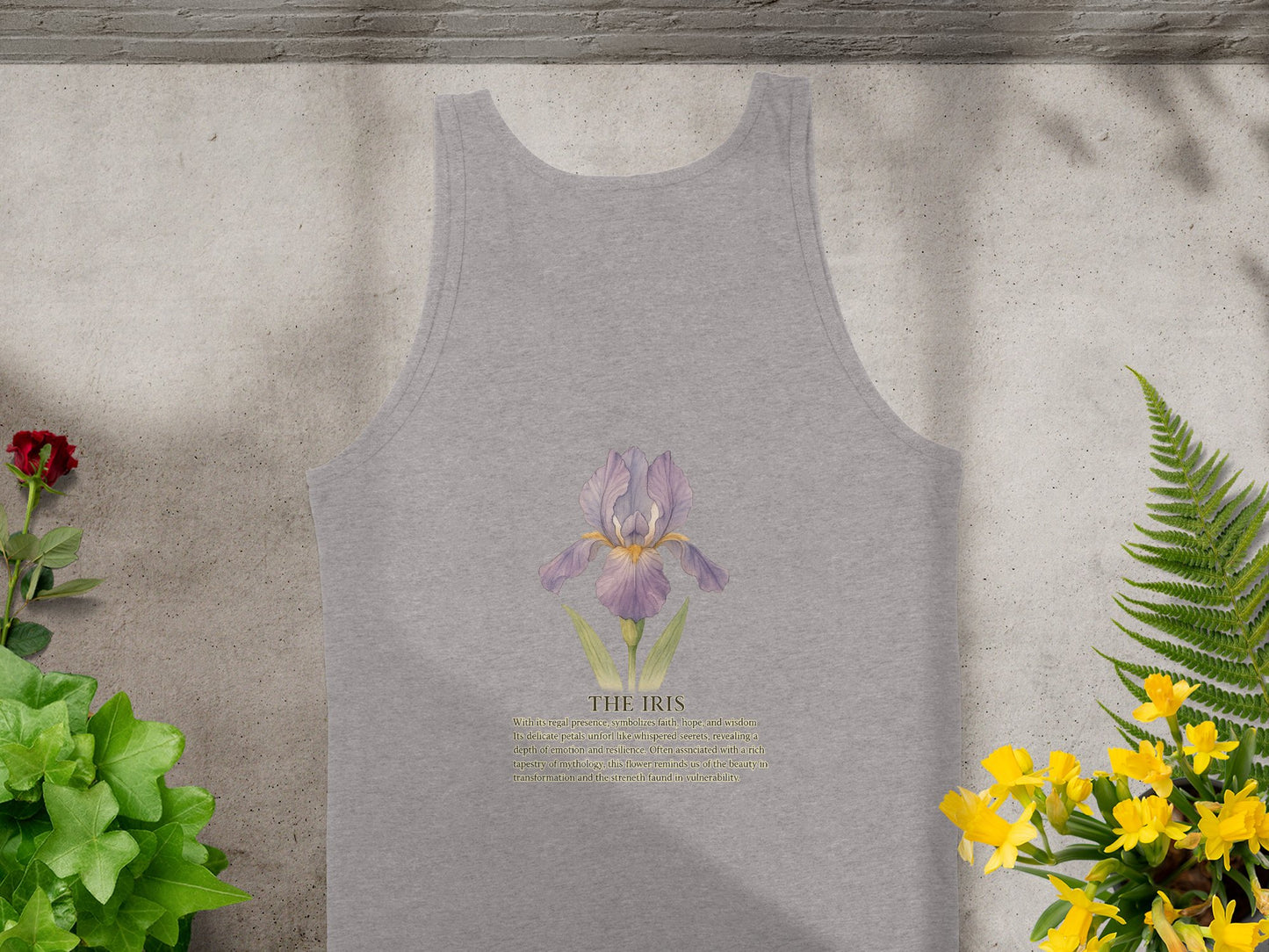 The Iris Flower Graphic Tank Top Comfortable product type