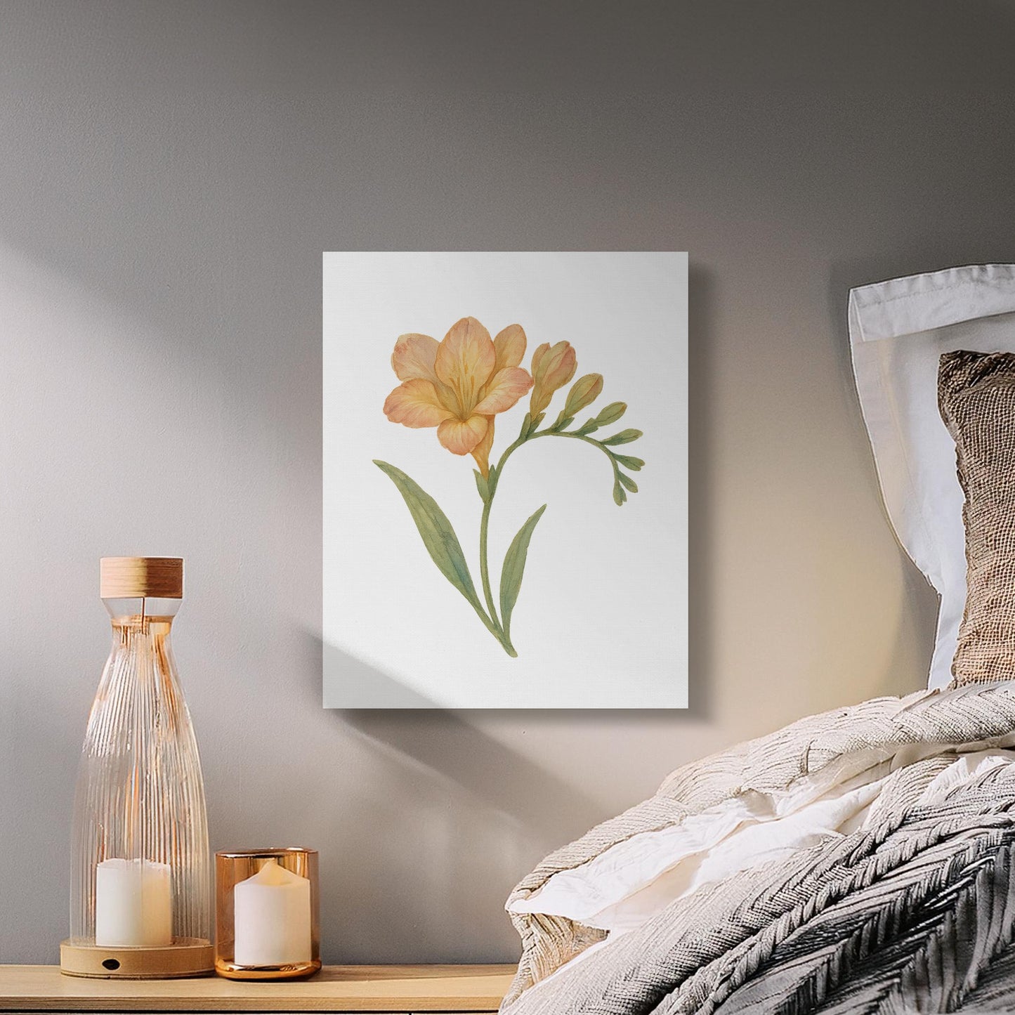 Elegant Yellow Flower Canvas Wall Art product