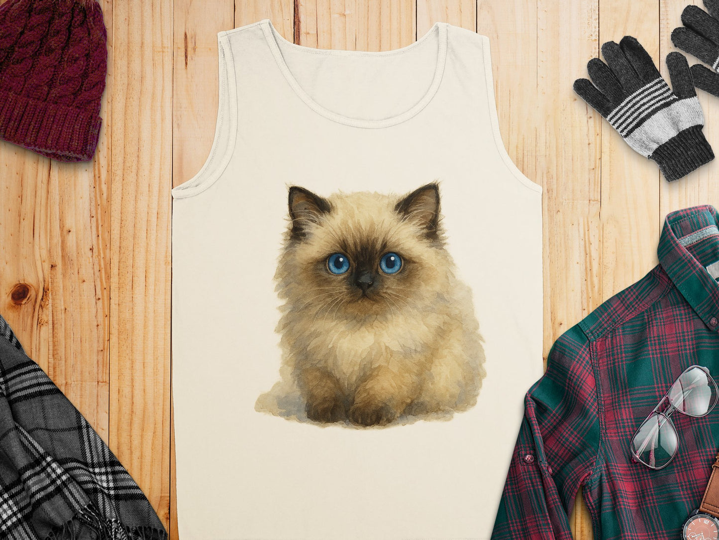 Cute Fluffy Kitten with Blue Eyes Tank Top product