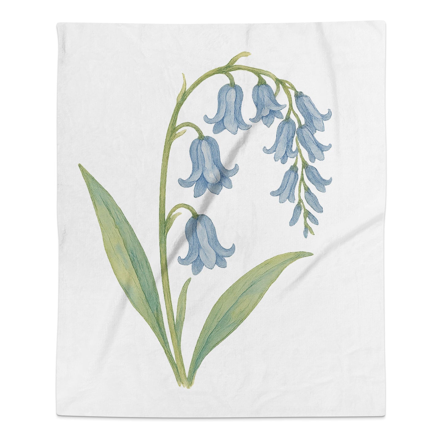 Delicate Bluebell Pattern White Background Tapestry product