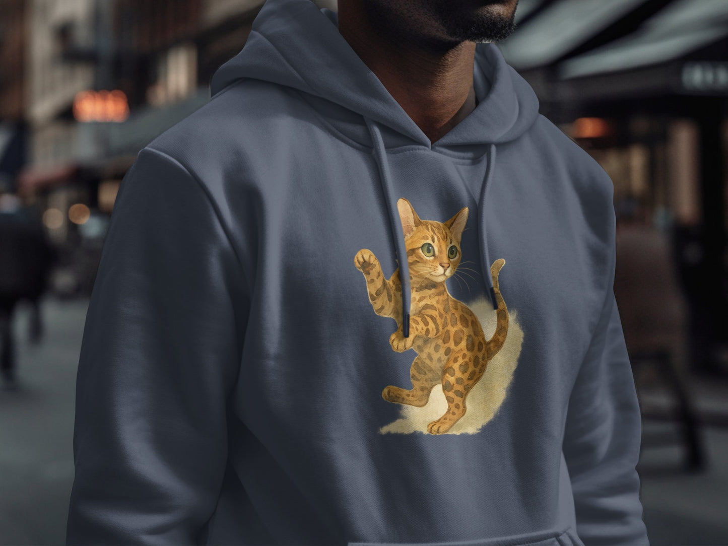 Cat with an Adorable Pose Printed Hoodie product