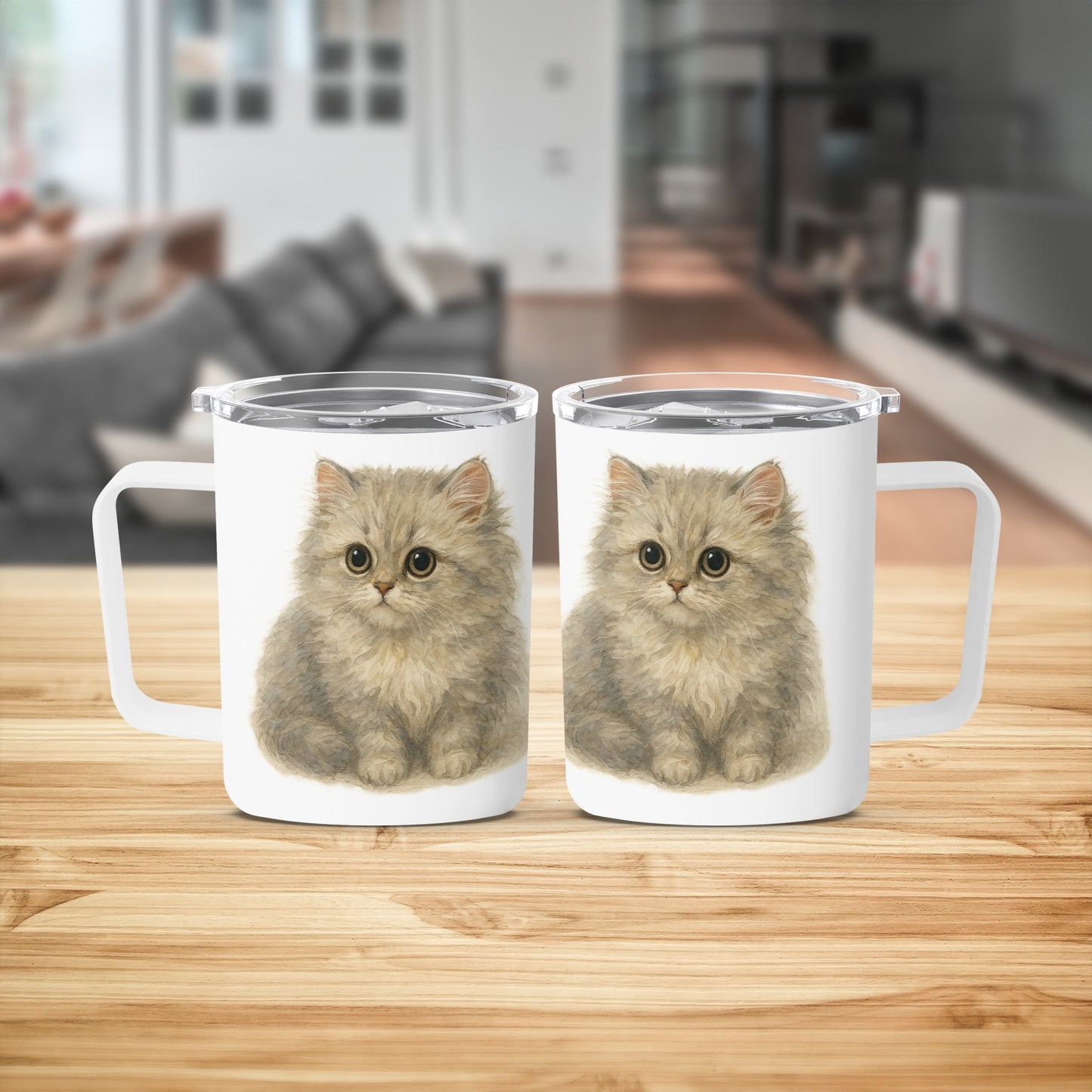 Adorable Kitten Design Insulated Mug Perfect Gift Mug product type