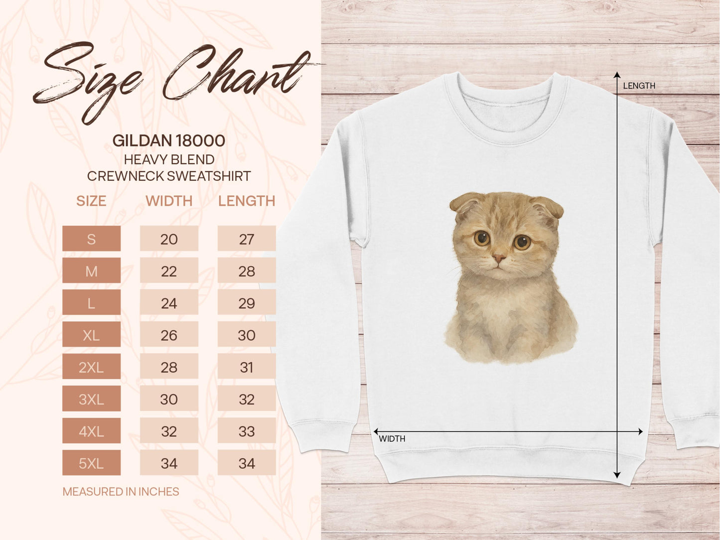Cute Kitten Design Heavy Blend Crewneck Sweatshirt product type