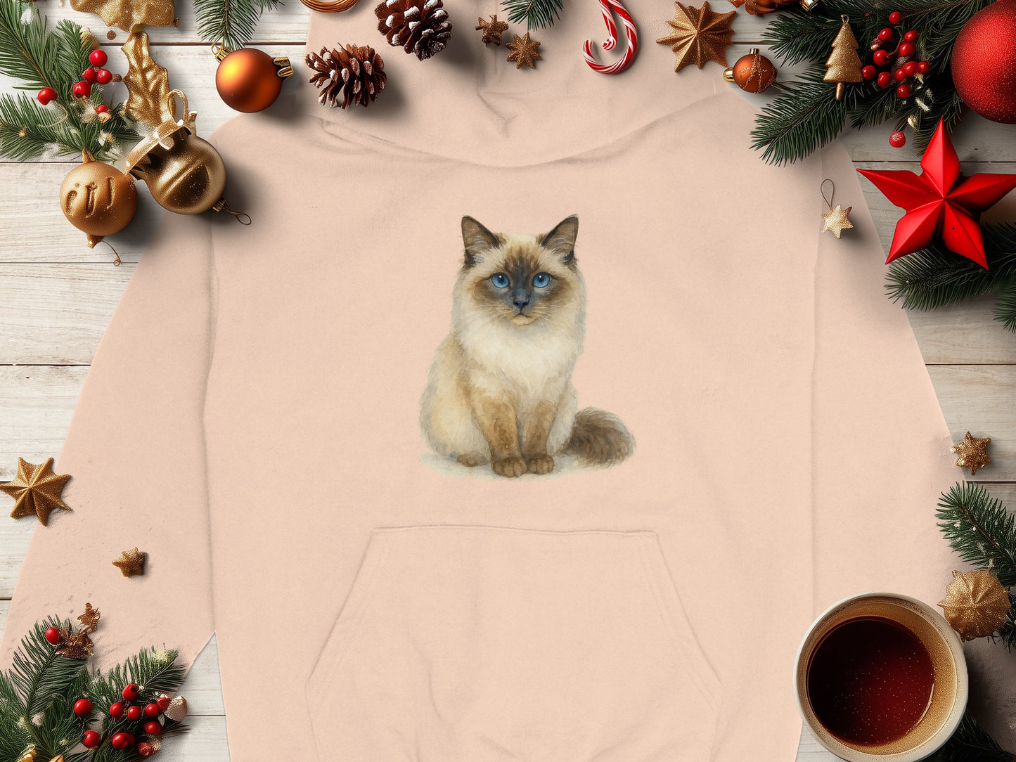 Adorable Cat Print Hoodie for Stylish Casual Fashion product