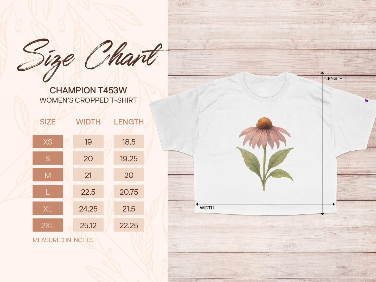 Cute Flower Graphic Women's Cropped T-Shirt product type