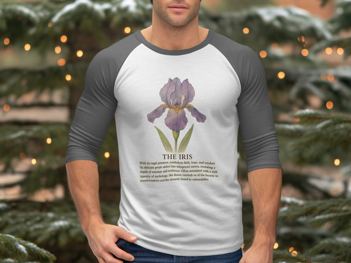 The Iris Artwork Print Long Sleeve Raglan Shirt product
