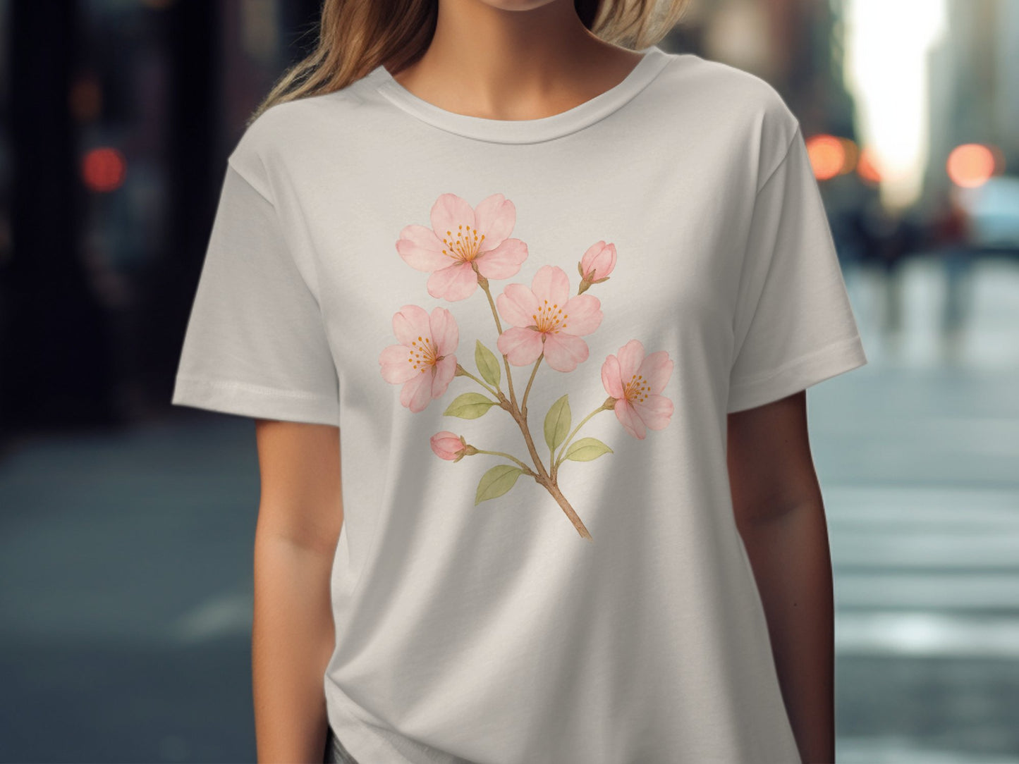 Beautiful Blossom Graphic Design on Comfortable T-shirt