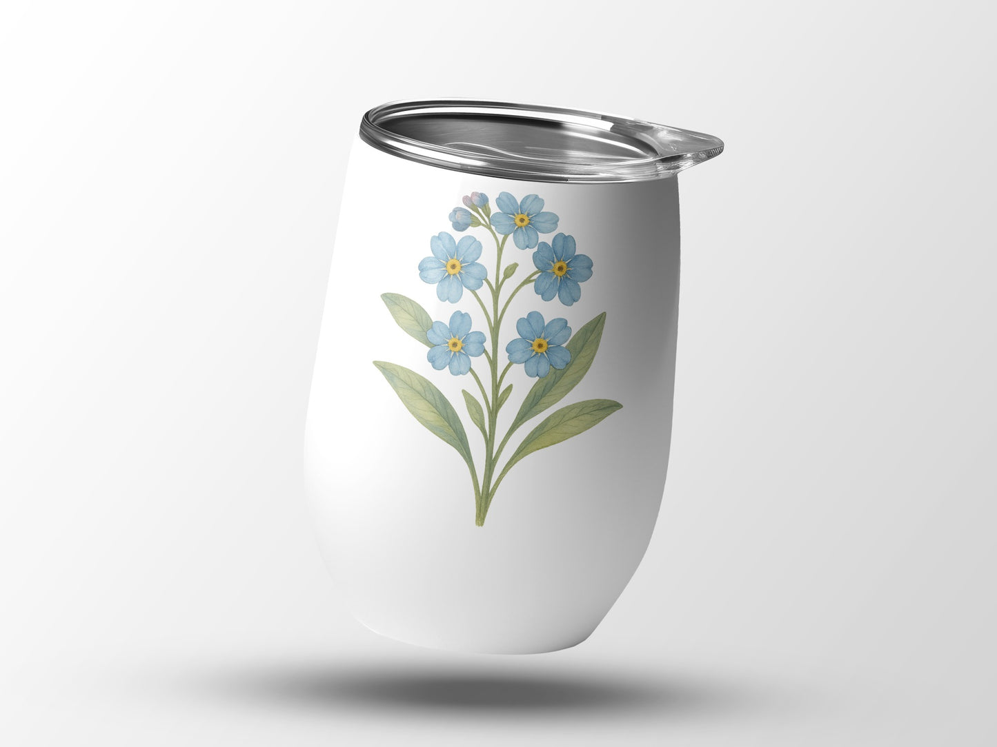 Floral Design Travel Mug with Lid product