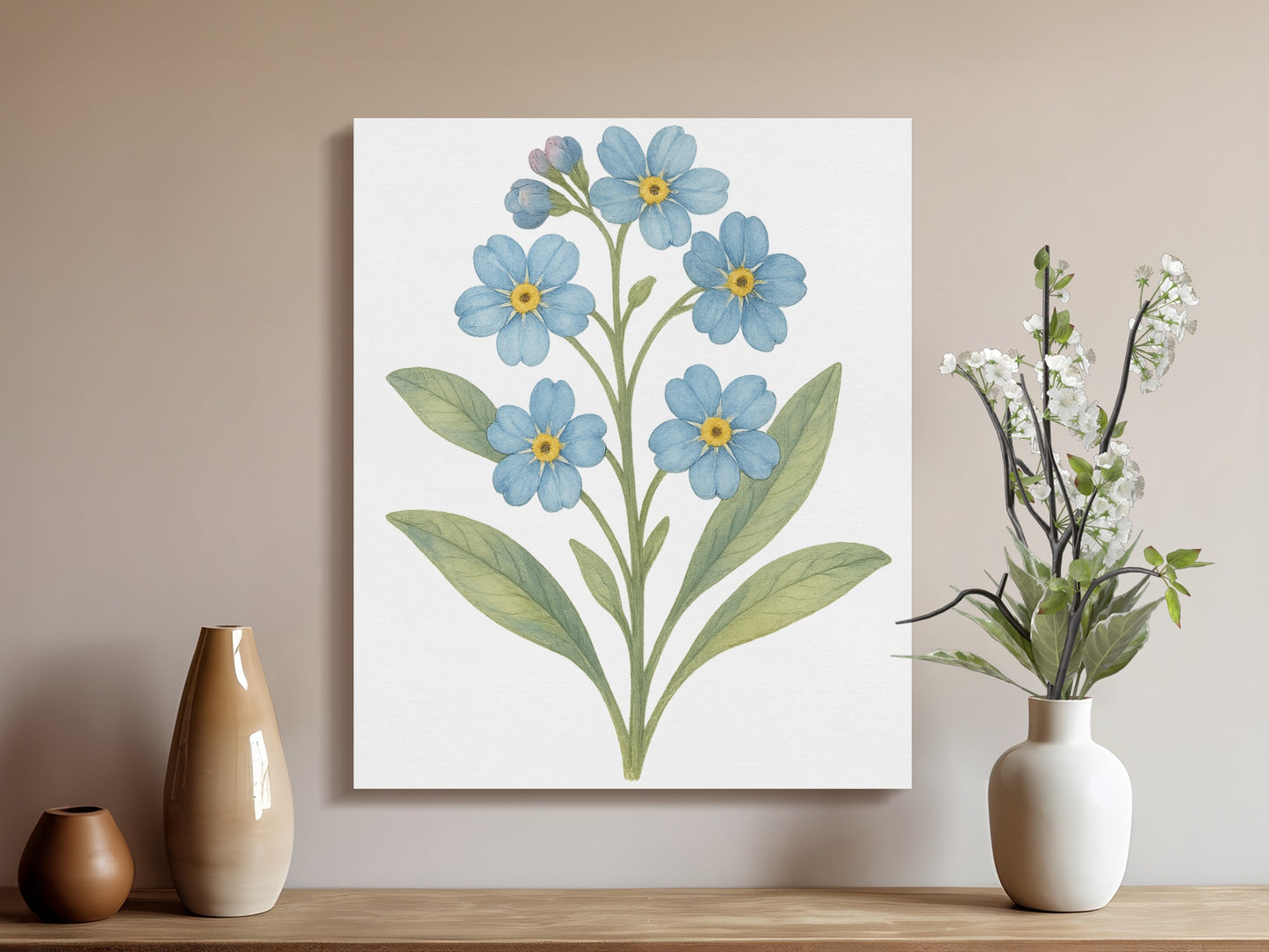 Beautiful Blue Flower Botanical Wall Art product type