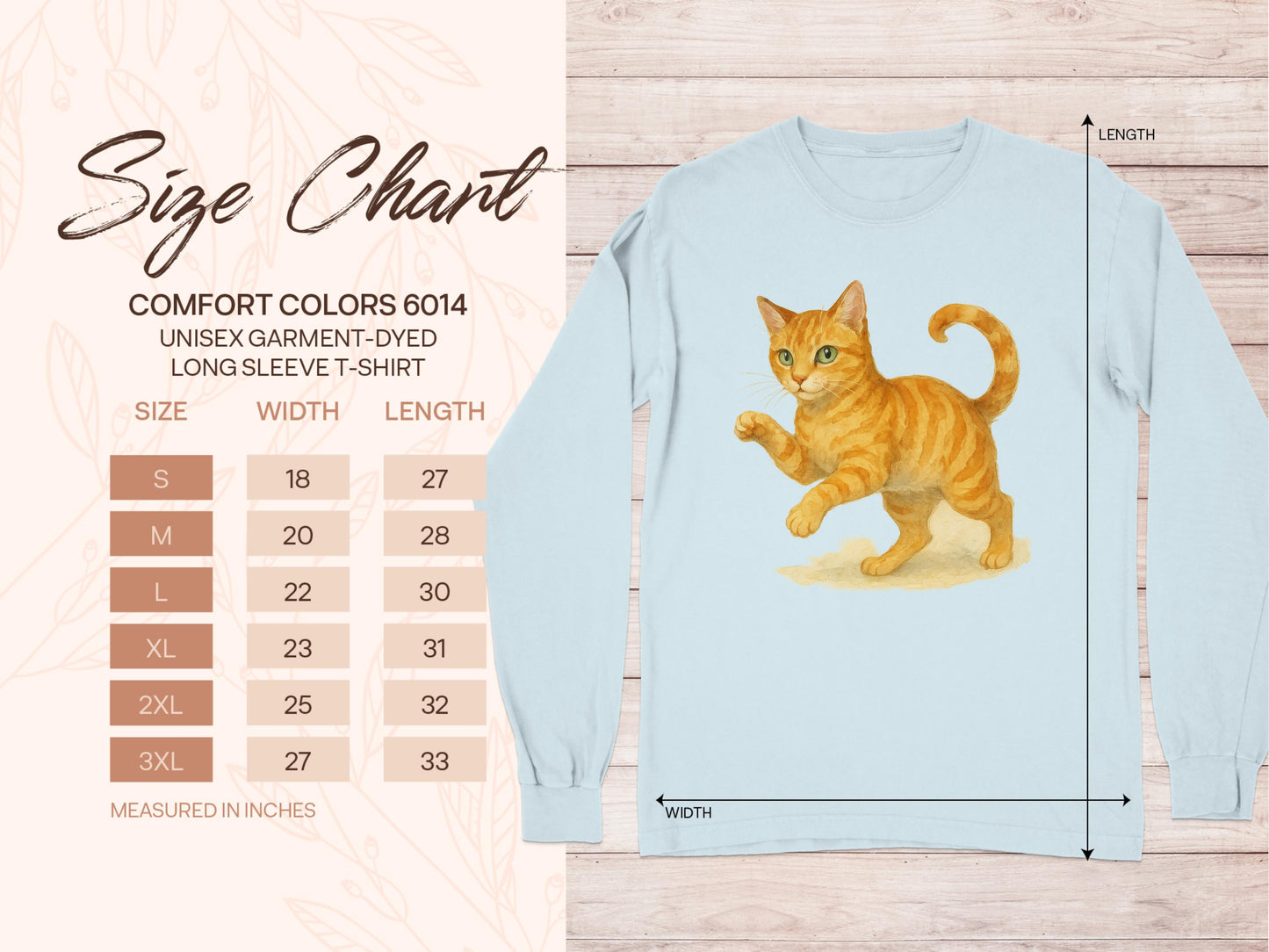 Orange Tabby Cat Long Sleeve Shirt Product