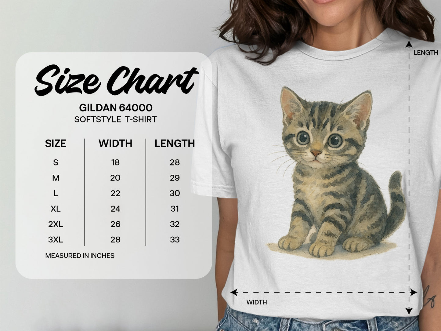 Cute Kitten Graphic Design T-Shirt product type