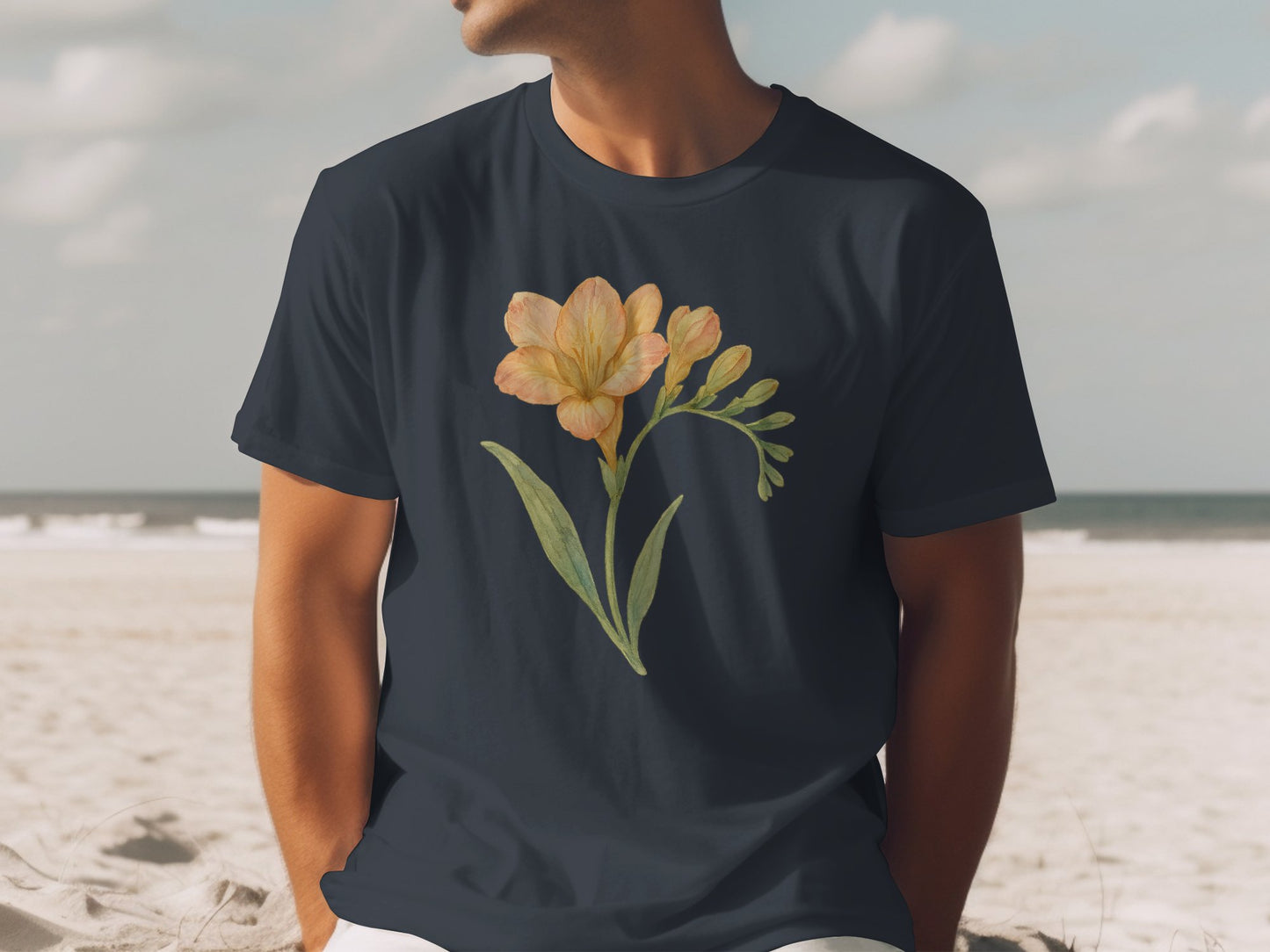 Blooming Flower Beach Sunset Graphic T-Shirt product type