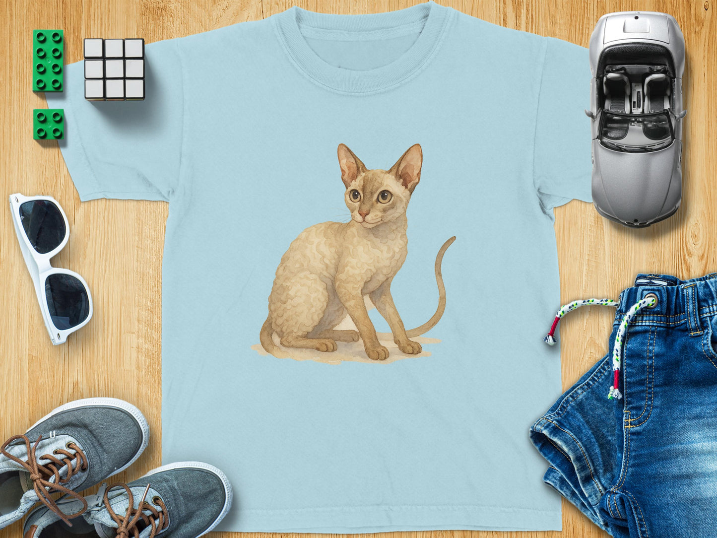 Adorable Vintage Cat Illustration Shirt product type