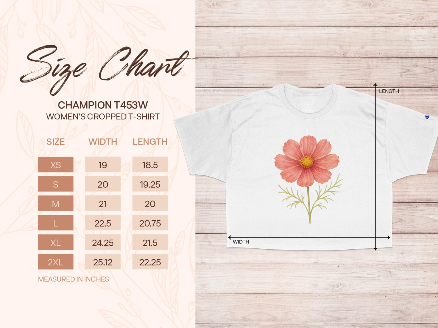 Beautiful Floral Women's Cropped T-Shirt product