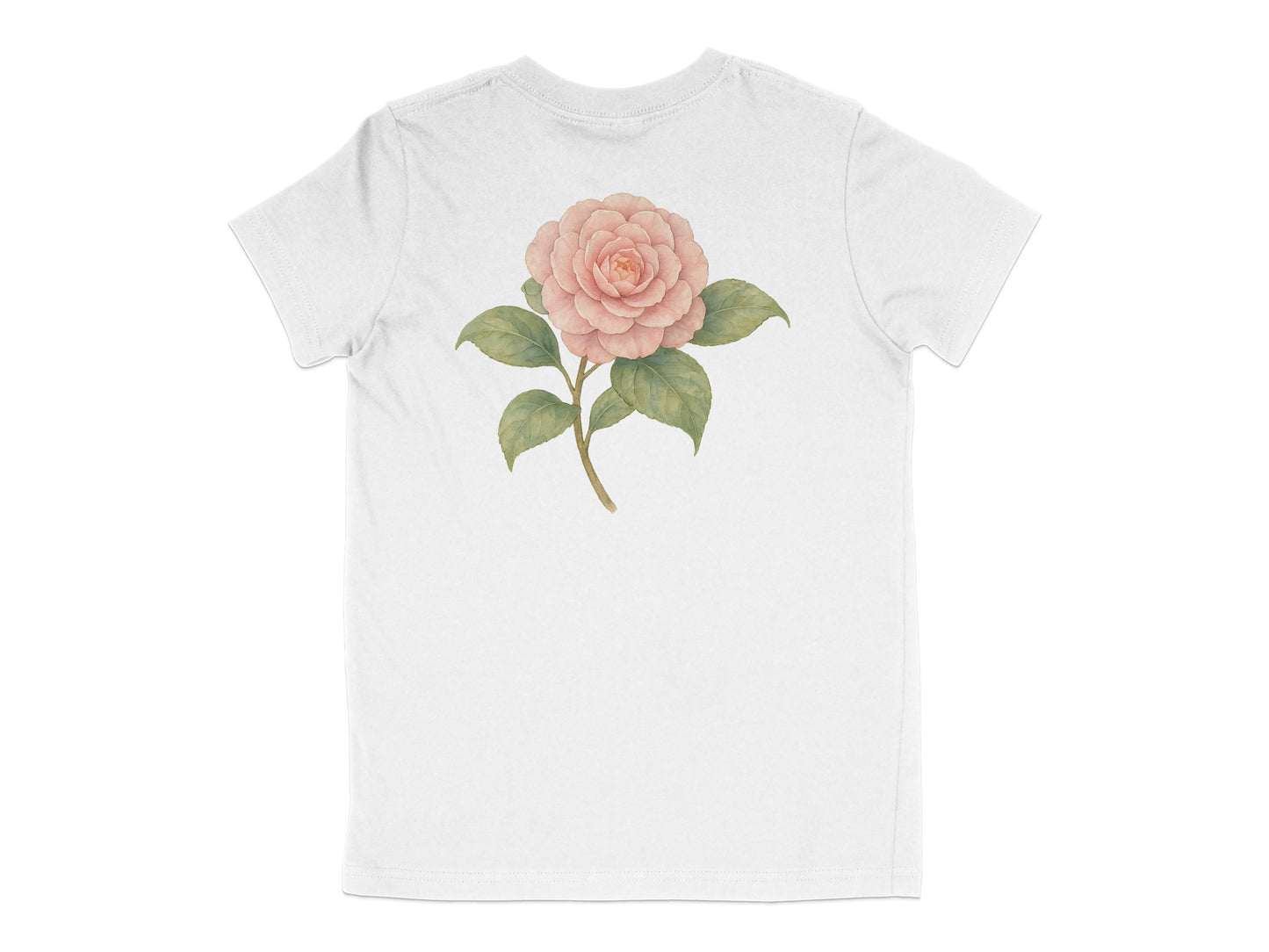 Stylish T-shirt with Large Floral Print on Garment Back product