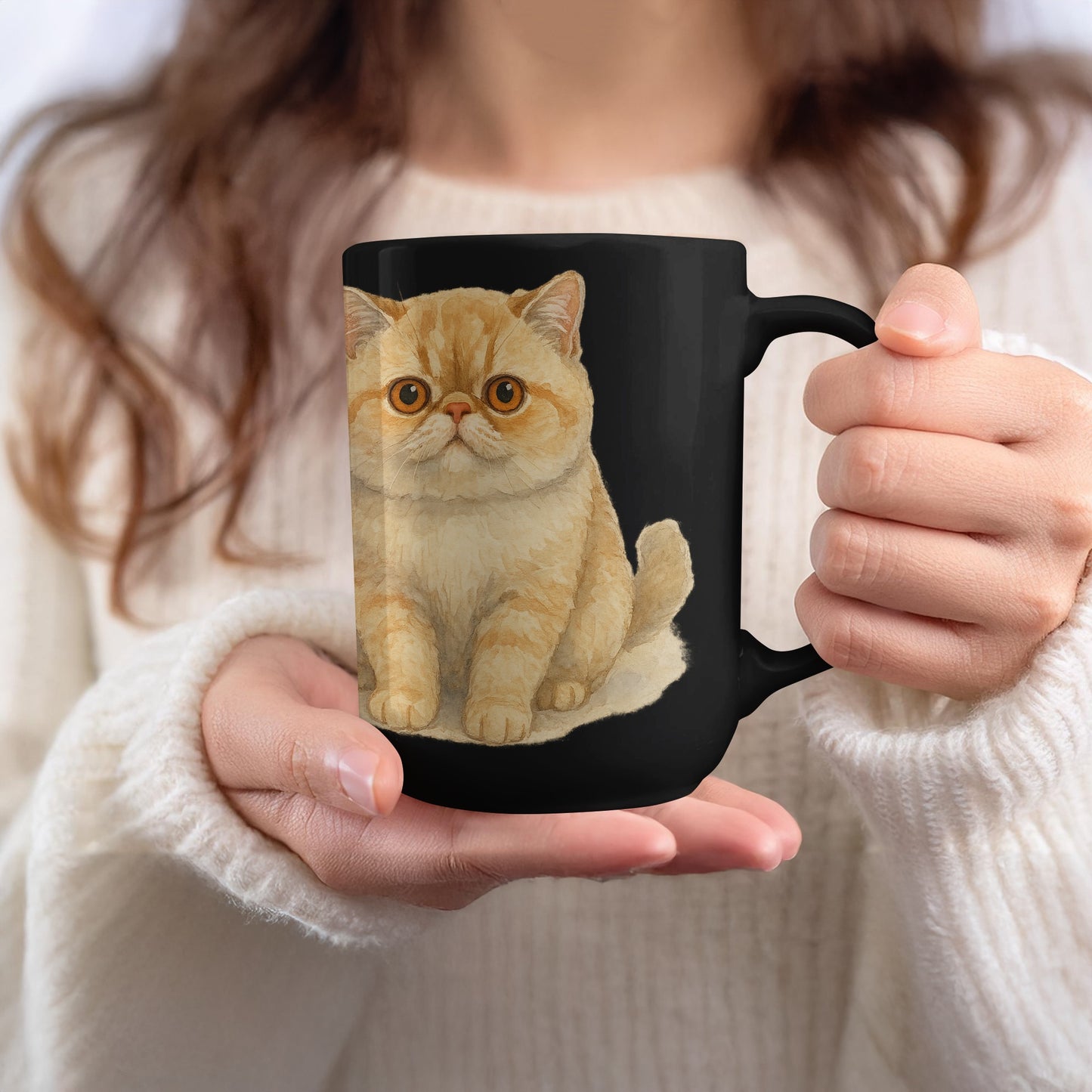 Cute Cat Design Black Coffee Mug Product Type