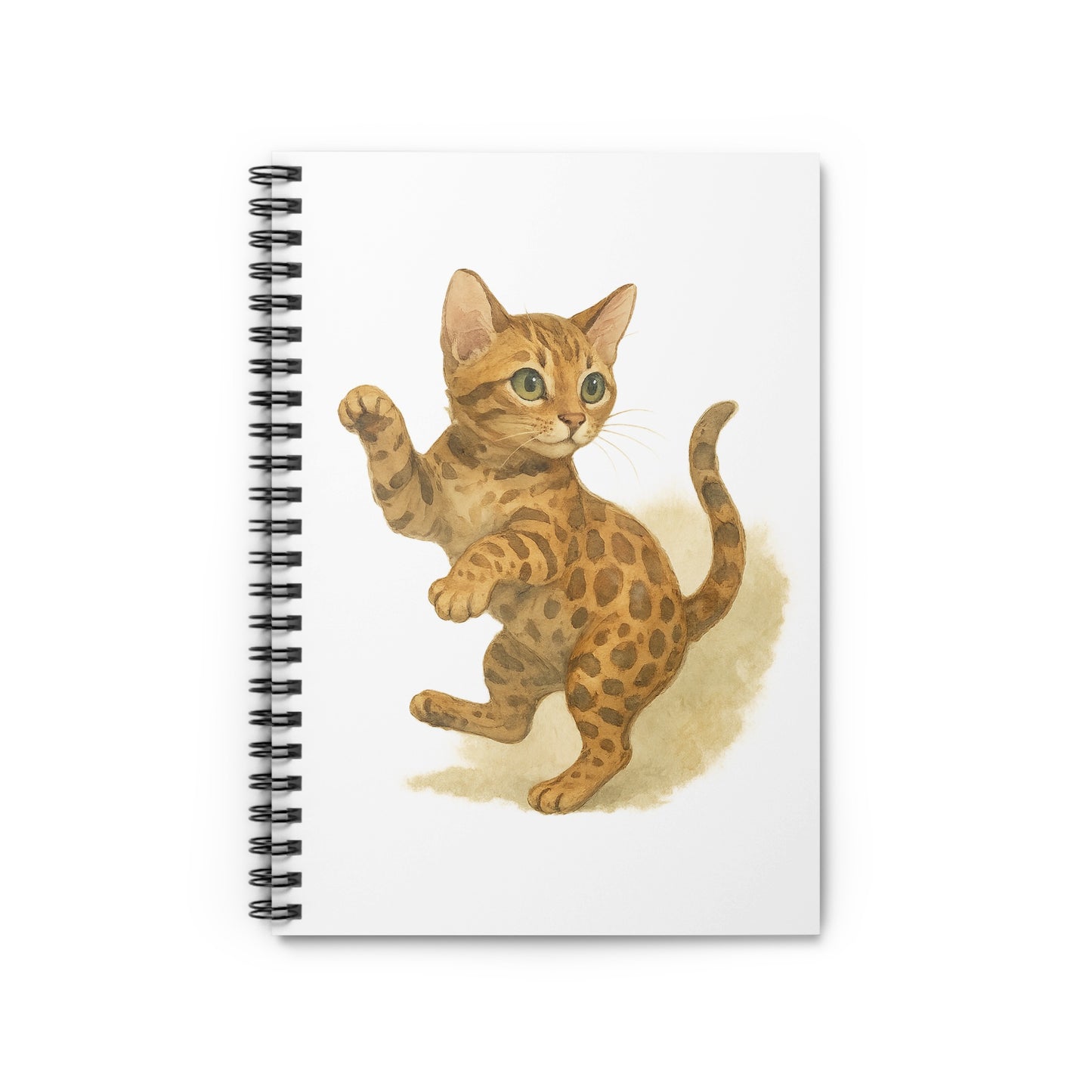 Playful Kitten Printed Illustration on Notebook product type
