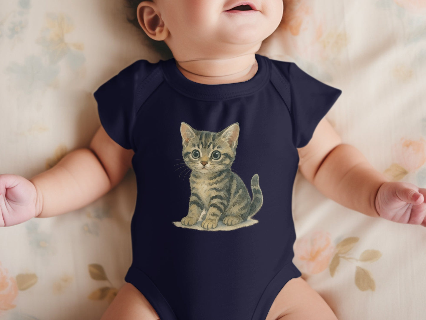 Adorable Kitten Print Baby Onesie Charming Baby Product