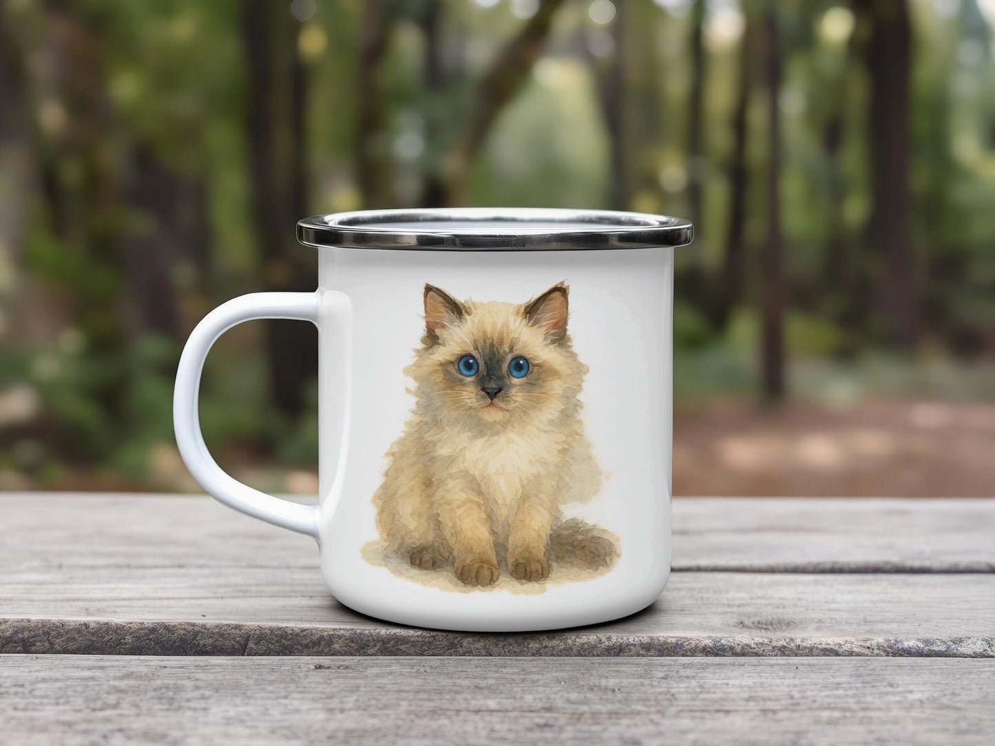 Cute Fluffy Kitten with Blue Eyes Mug product type
