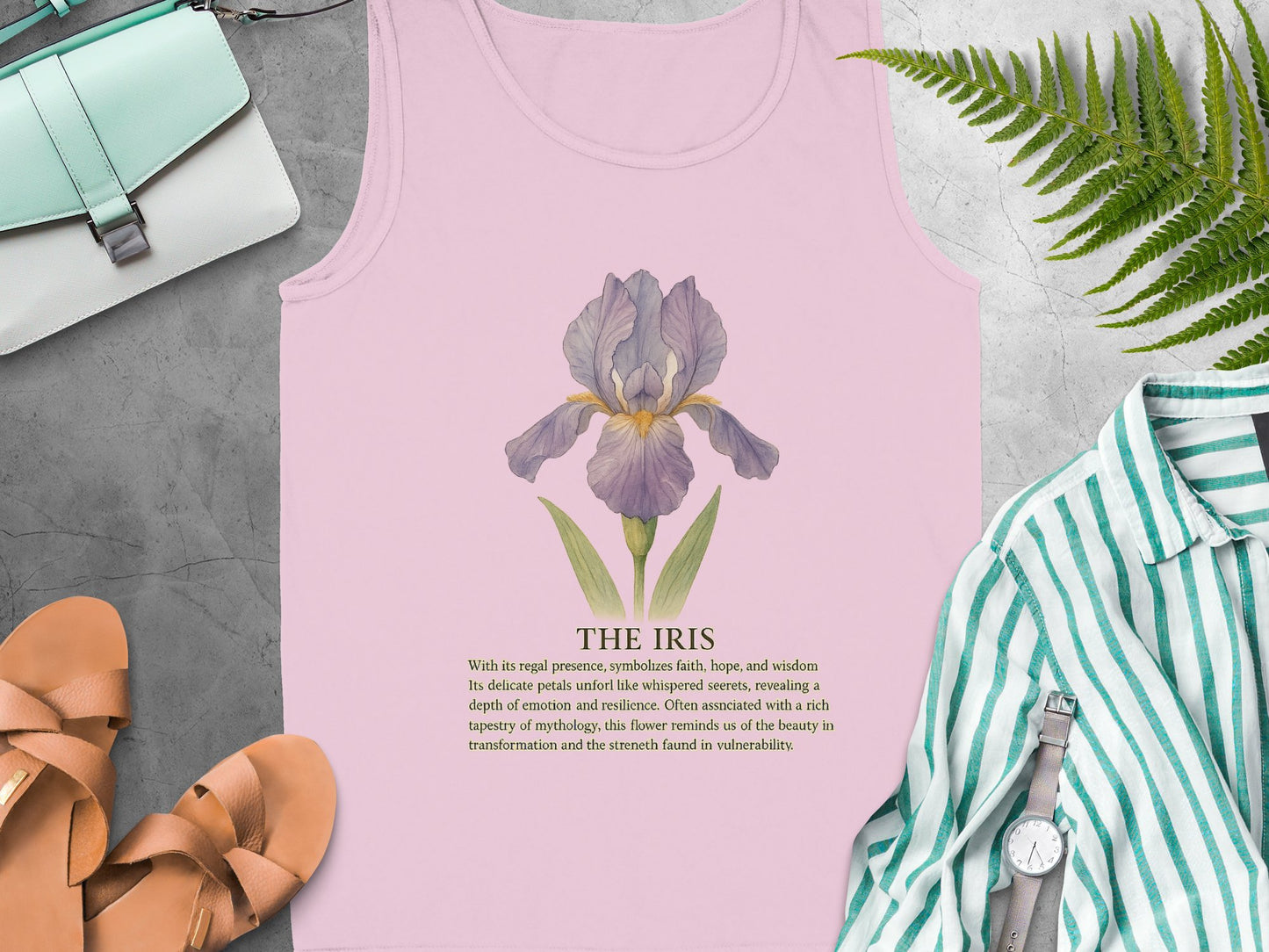 Graphic Iris Print Casual Sleeveless Tank Top product