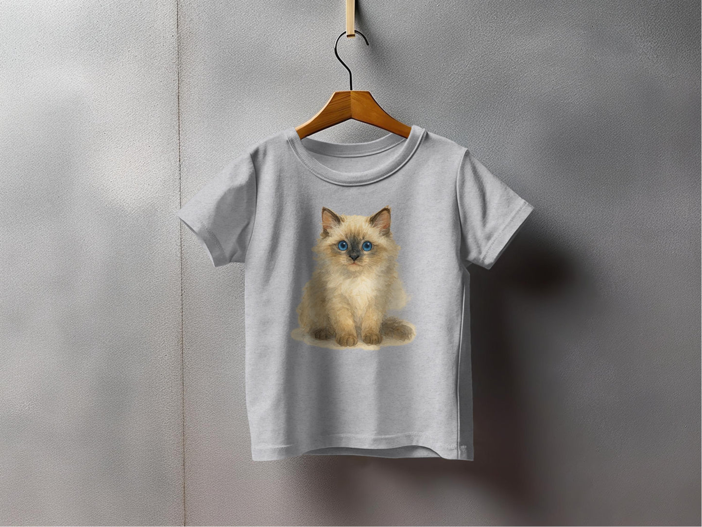 Adorable Blue-Eyed Kitten Printed Kids Tee product