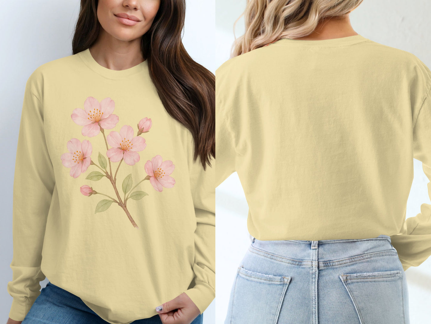 Cherry Blossom Print Long Sleeve Shirt product