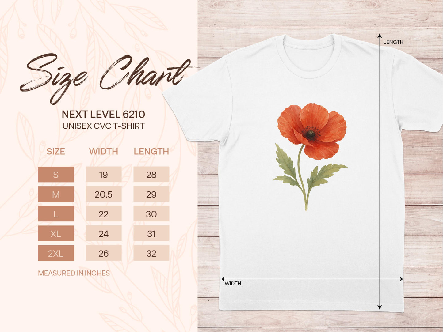 Vibrant Red Poppy Flower Graphic on Unisex T-Shirt