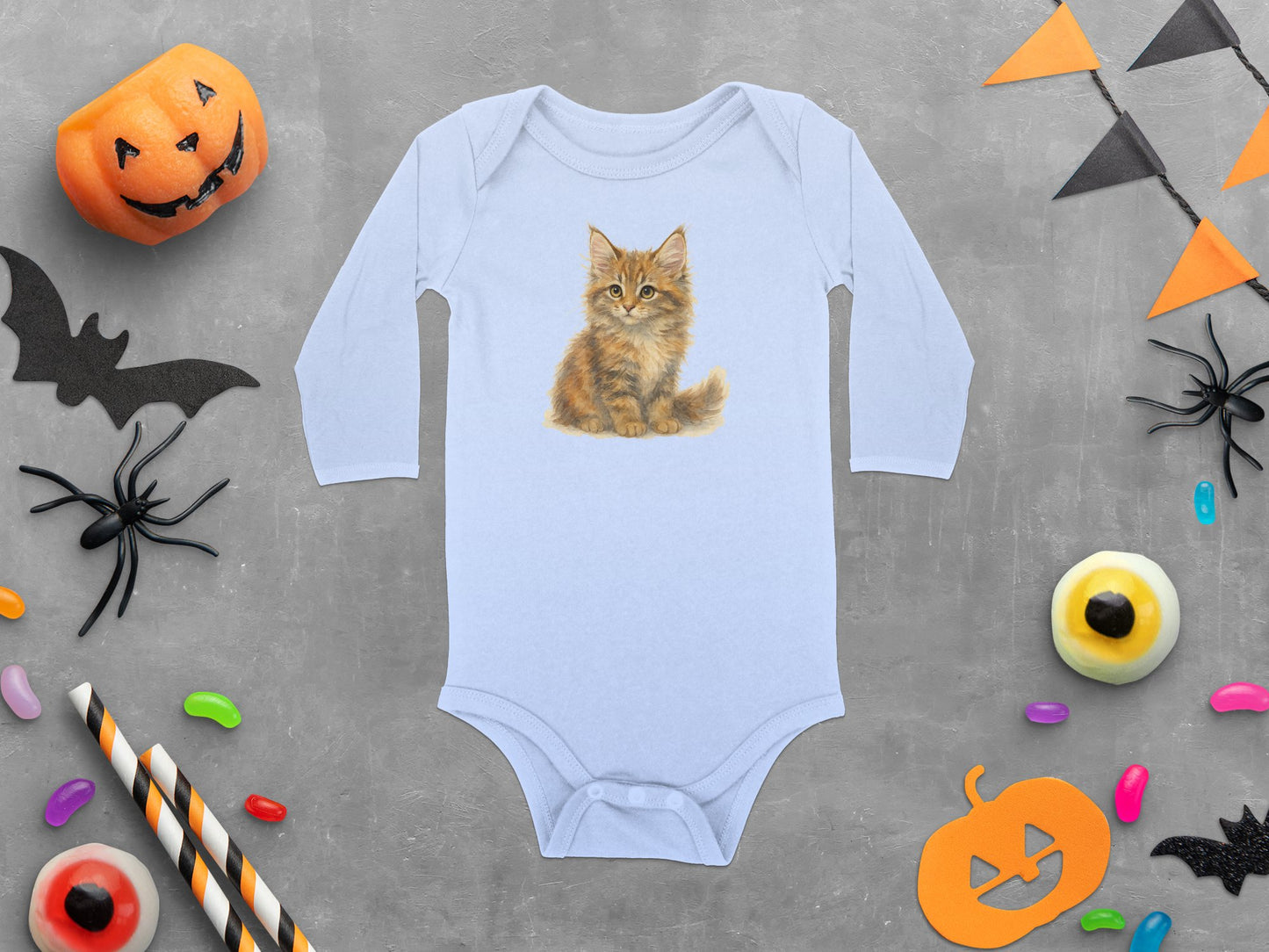 Adorable Kitten Baby Onesie Perfect for Halloween product type
