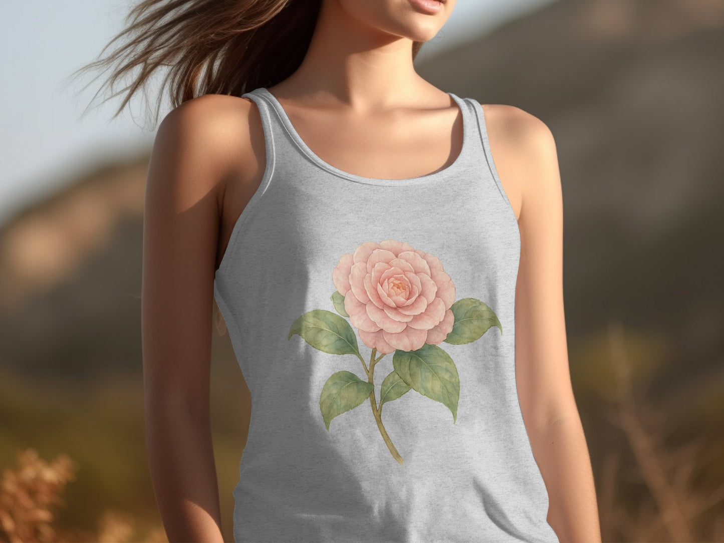 Beautiful Floral Design on Elegant Tank Top product