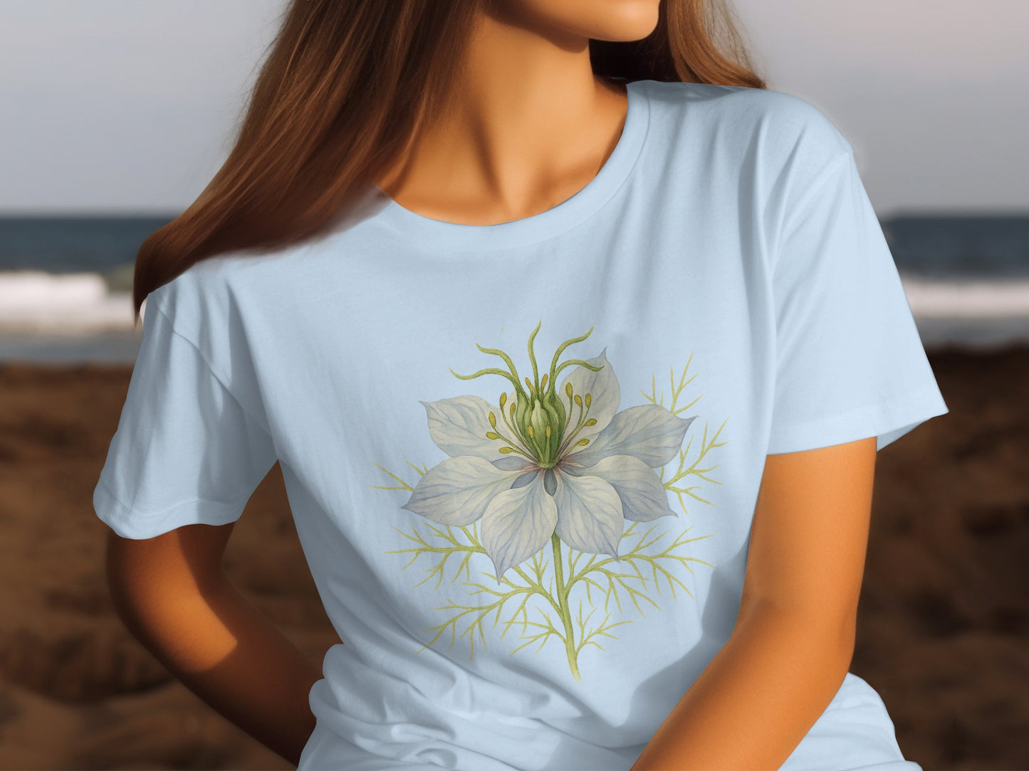 Beautiful Floral Graphic Printed T Shirt Trendy product