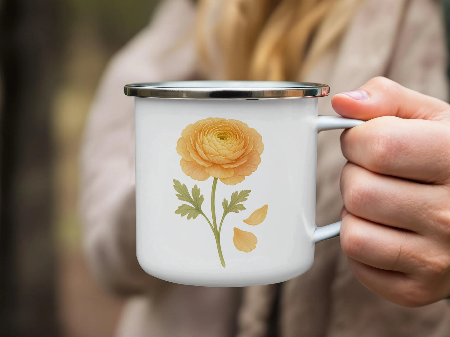 Yellow Flower Illustrated Outdoor Mug product
