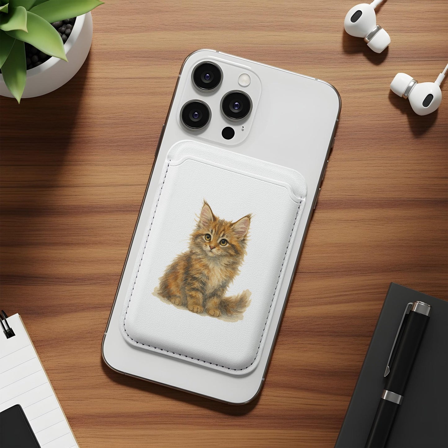 Adorable Kitten Design on Phone Wallet Holder product type