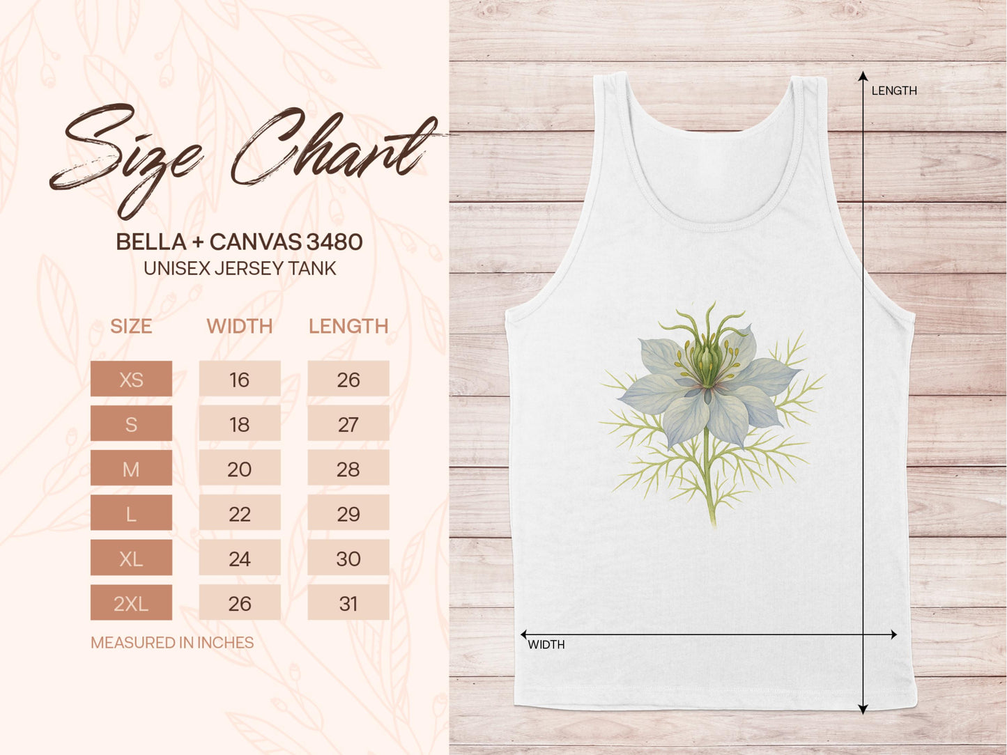 Beautiful Floral Design Unisex Jersey Tank product