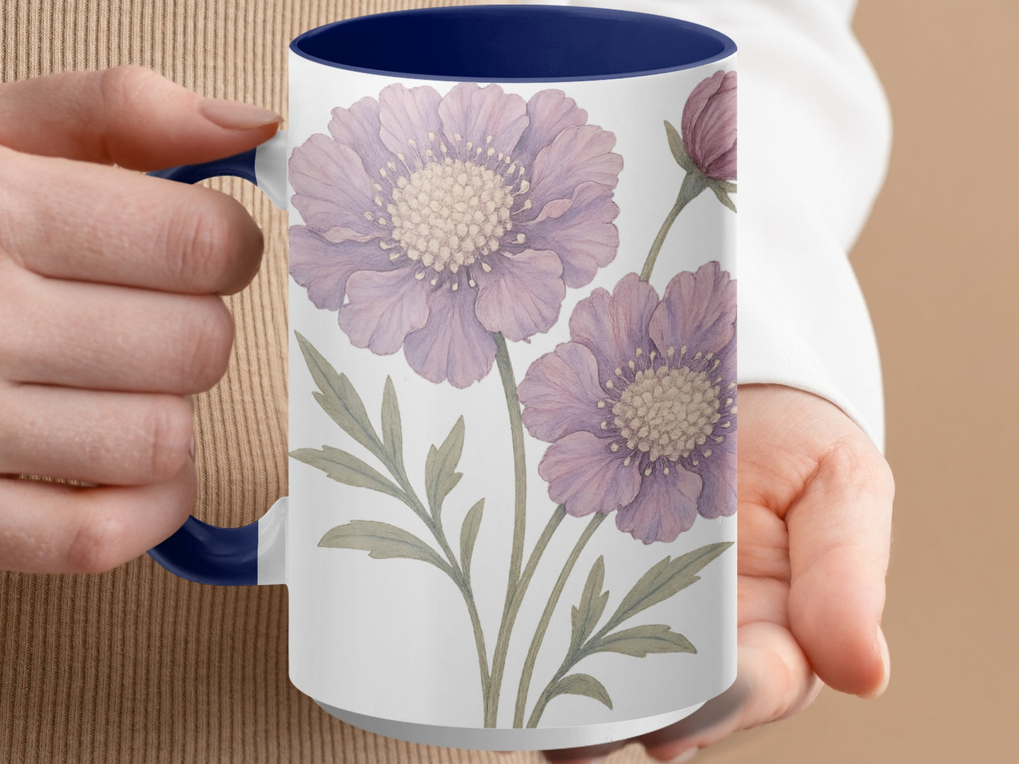 Purple Floral Design Ceramic Mug for Drinkware product type