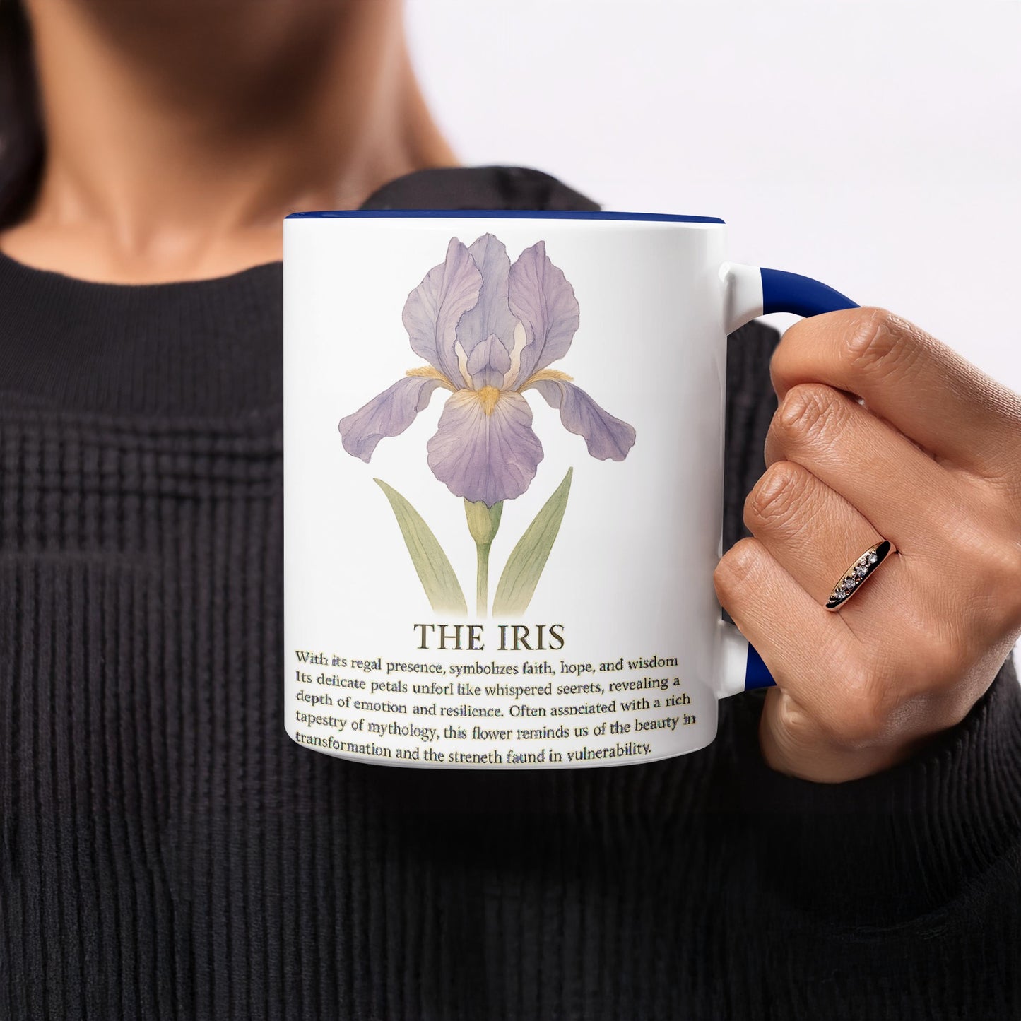 The Iris Flower Print Ceramic Coffee Mug product