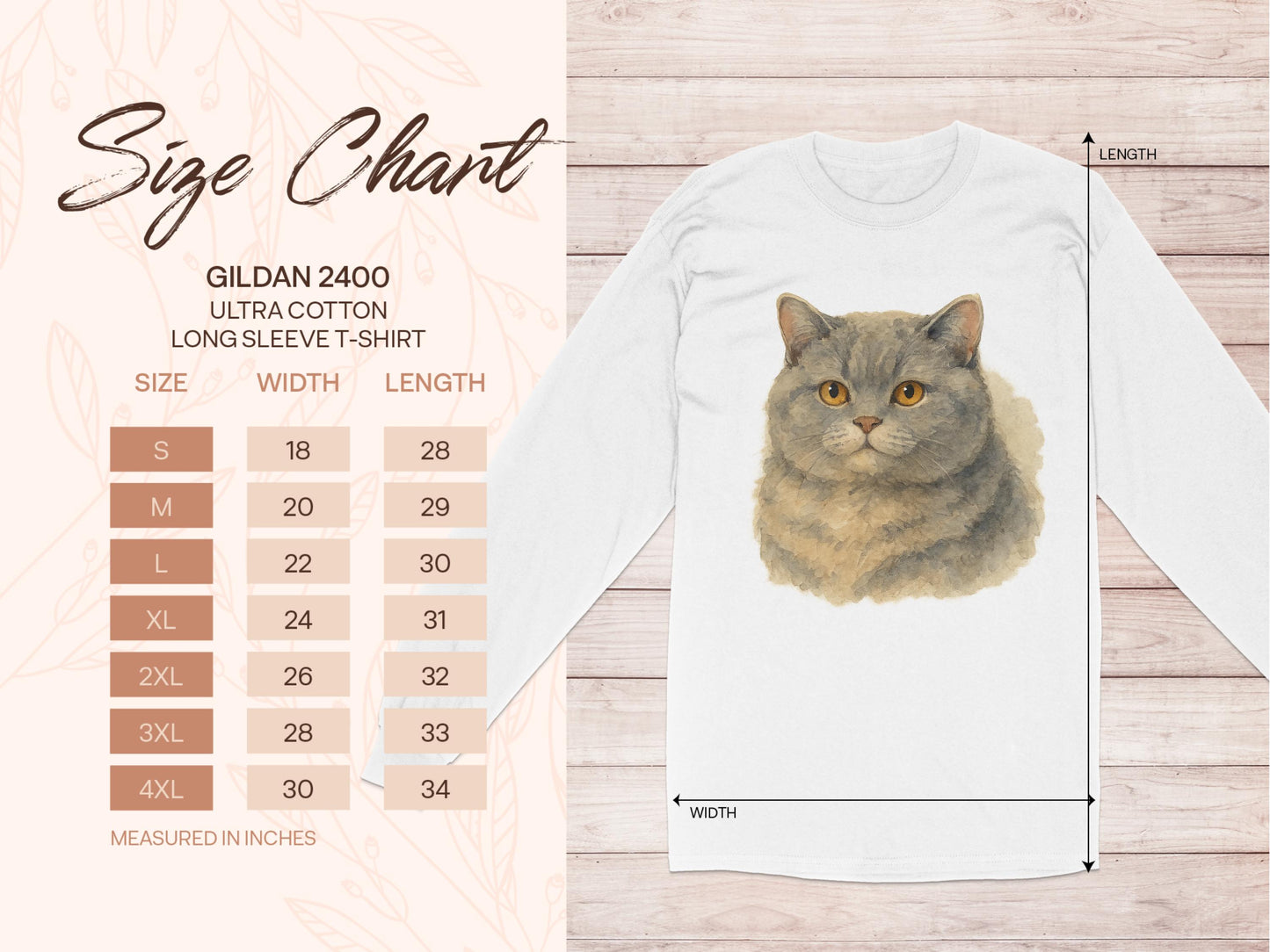 Cute Kitten Artwork on Long Sleeve T-Shirt product