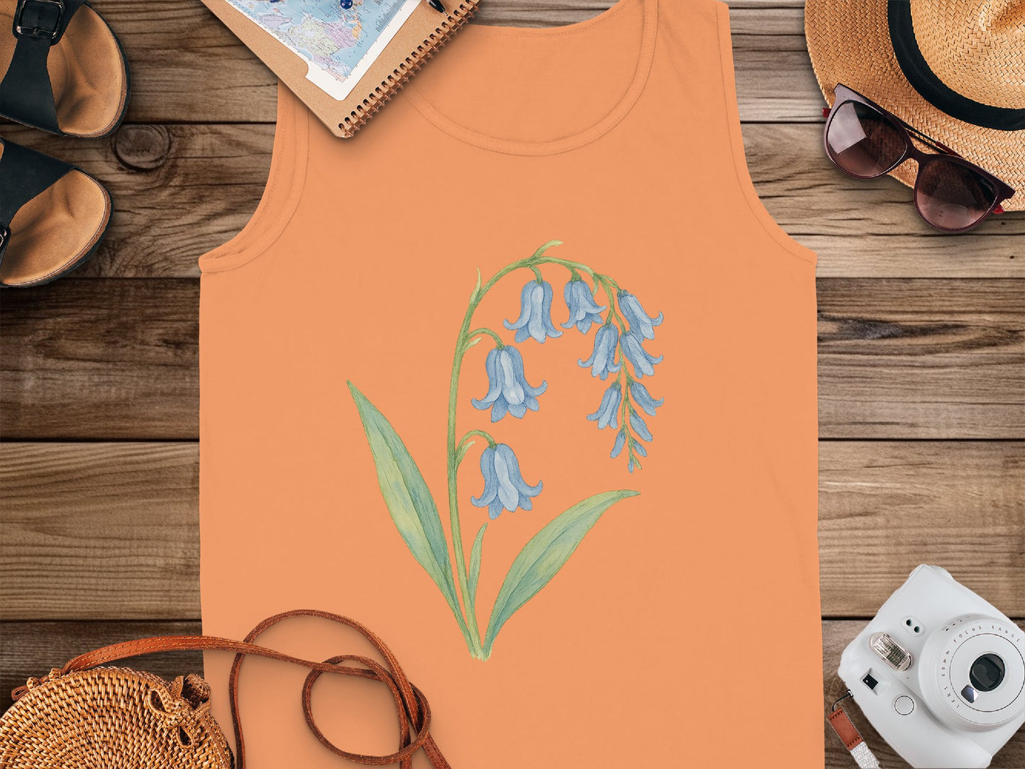 Bluebell Flower Graphic Print Design Tank Top product