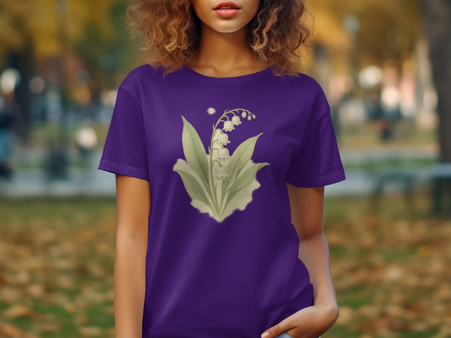 Elegant Purple Lily of the Valley Graphic Tee product