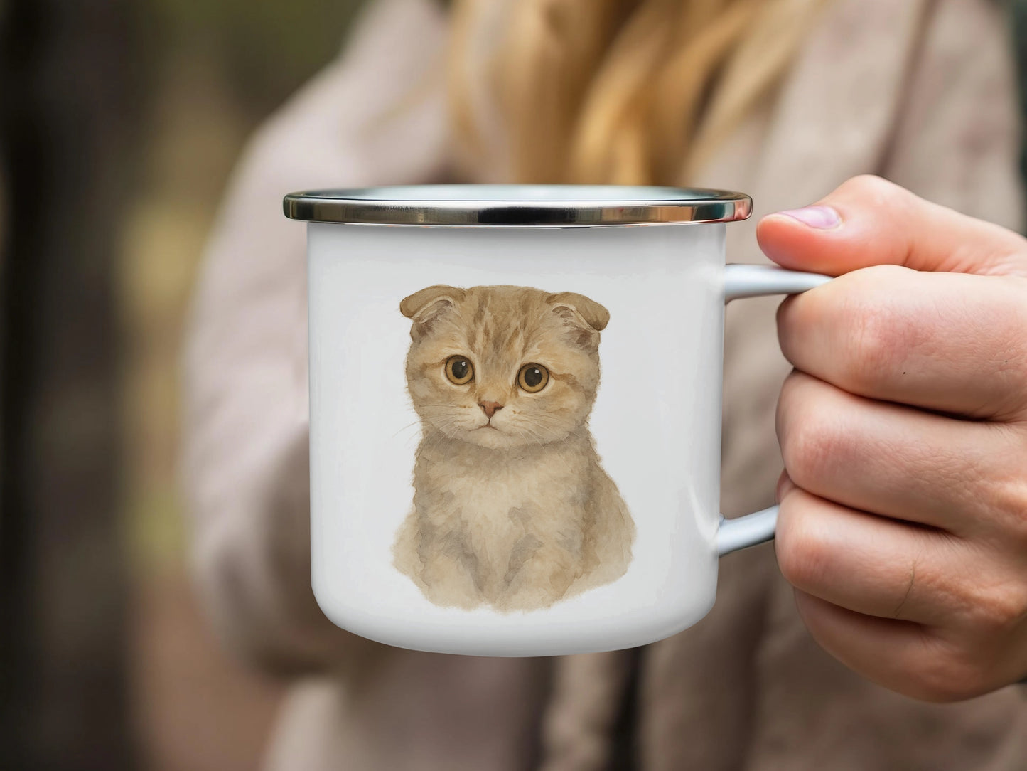 Adorable Kitten Print Insulated Mug Cute Cat Lover Product