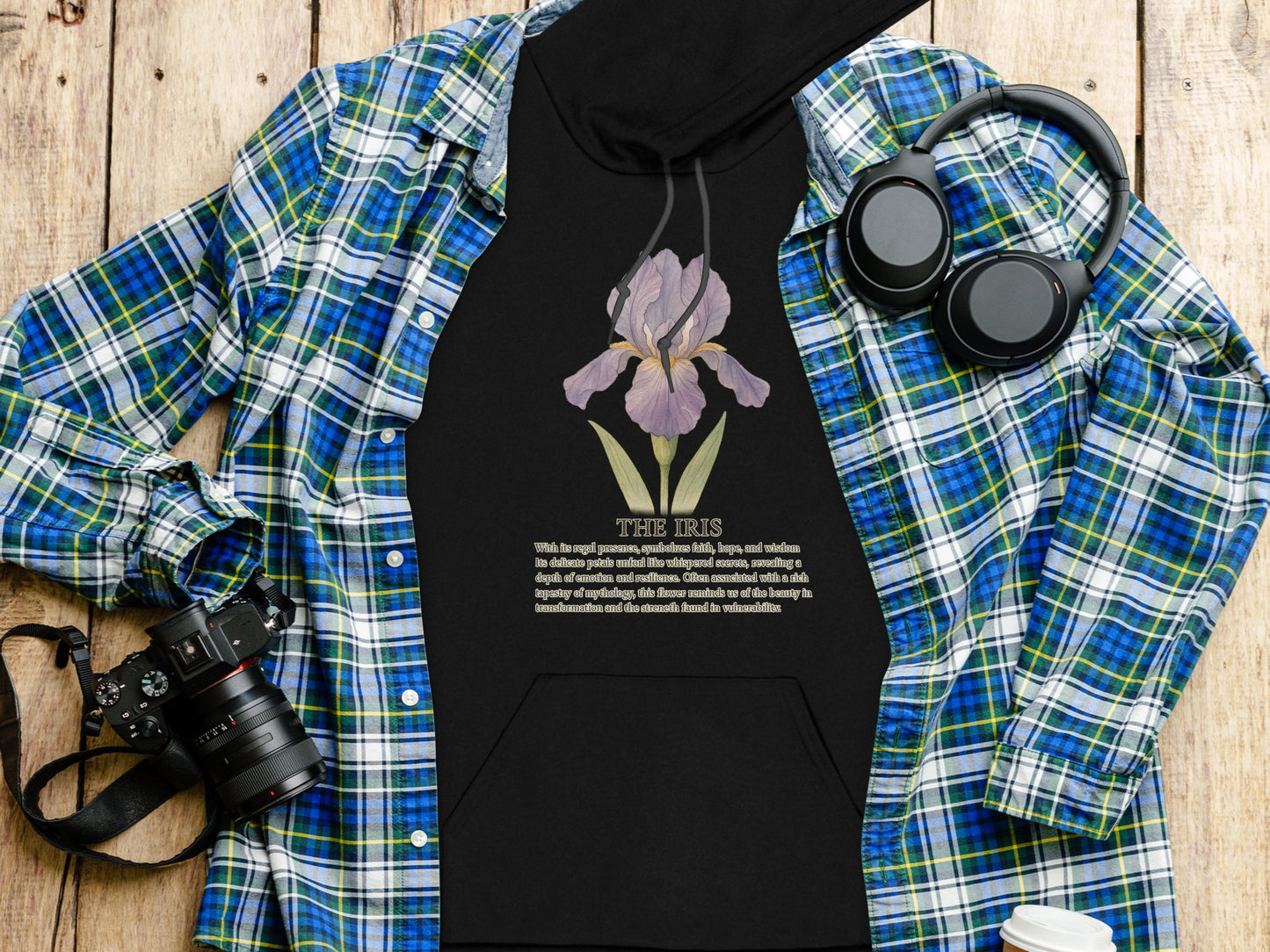 Floral Art Iris Hoodie with Beautiful Design product