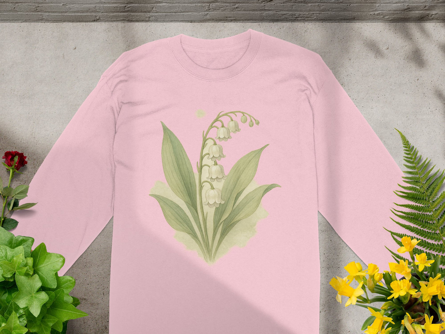 Elegant Lily of the Valley Artwork Long Sleeve Shirt product