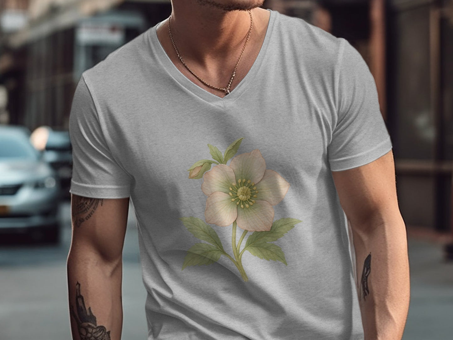 Stylish Graphic Tee with Flower Design product type
