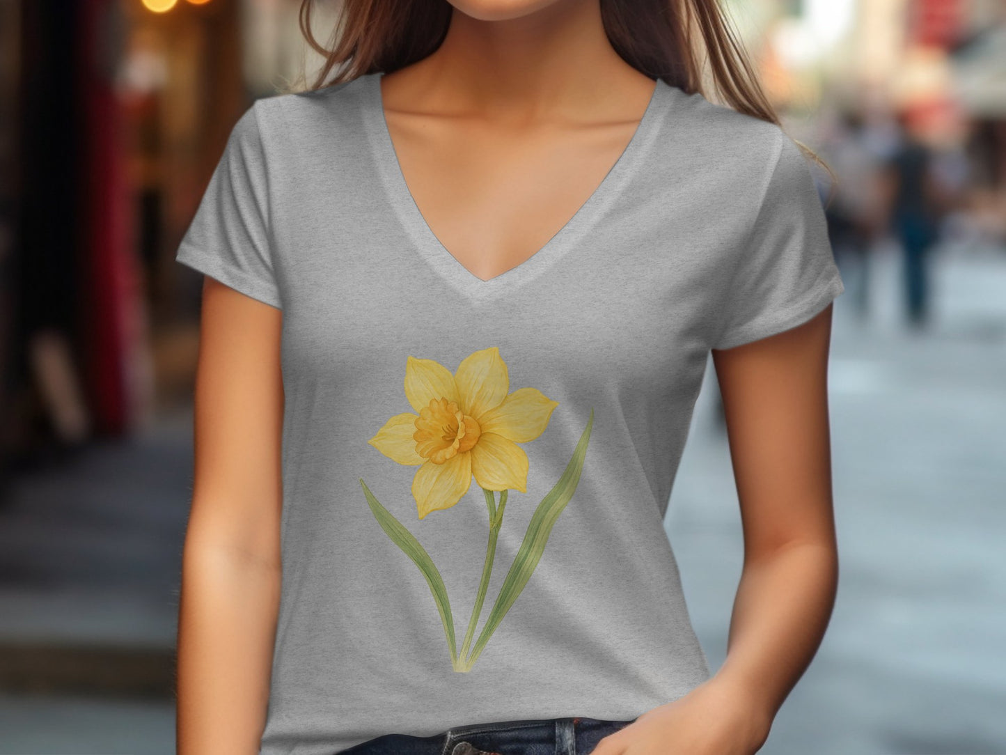 Beautiful Yellow Daffodil Graphic on Women's T-Shirt Product