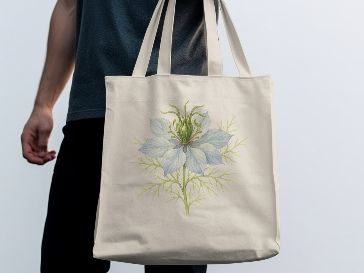 Elegant Floral Design Beige Tote Bag product