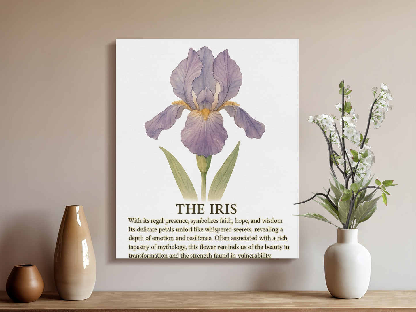 Meaningful Regal Presence Iris Flower Wall Art product type