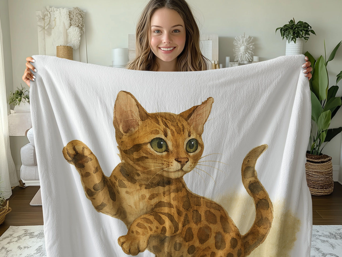 Adorable Cat Print Cozy Blanket product type