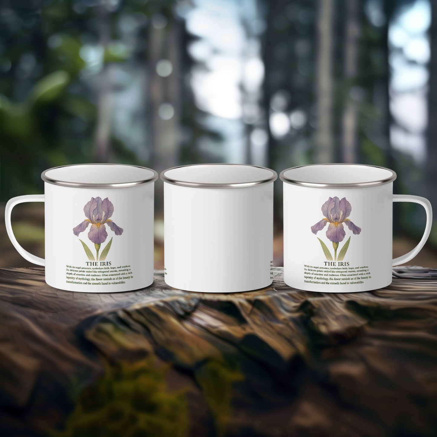 The Iris Flower Design White Nomad Cup product