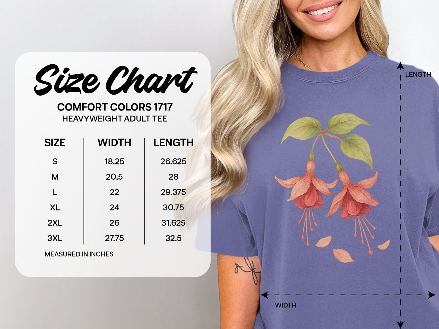 Elegant Floral Print Design T-Shirt Fashionable Product